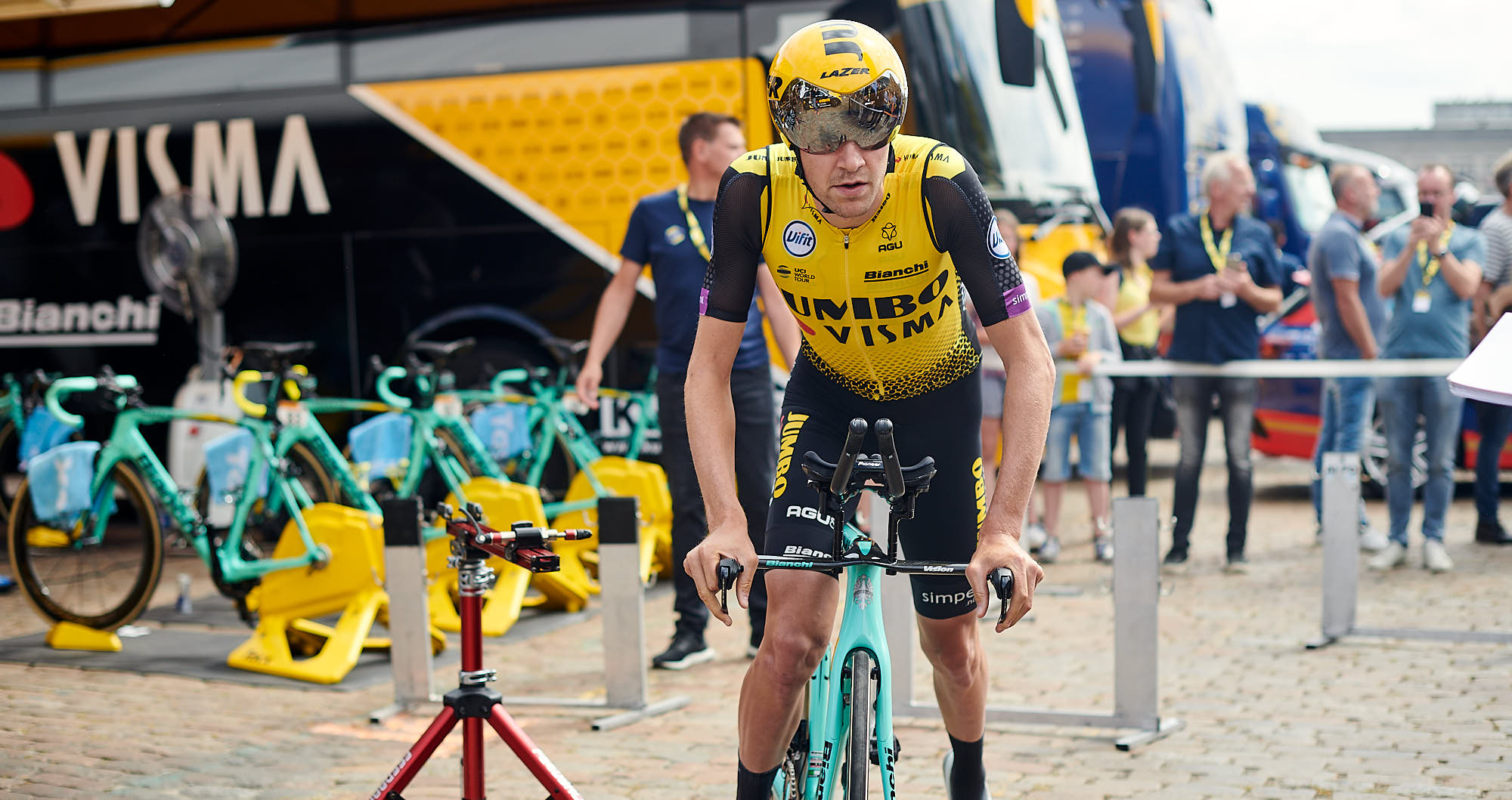 Belgian young cyclist Laurens de Plus at the 2019 Tour de France