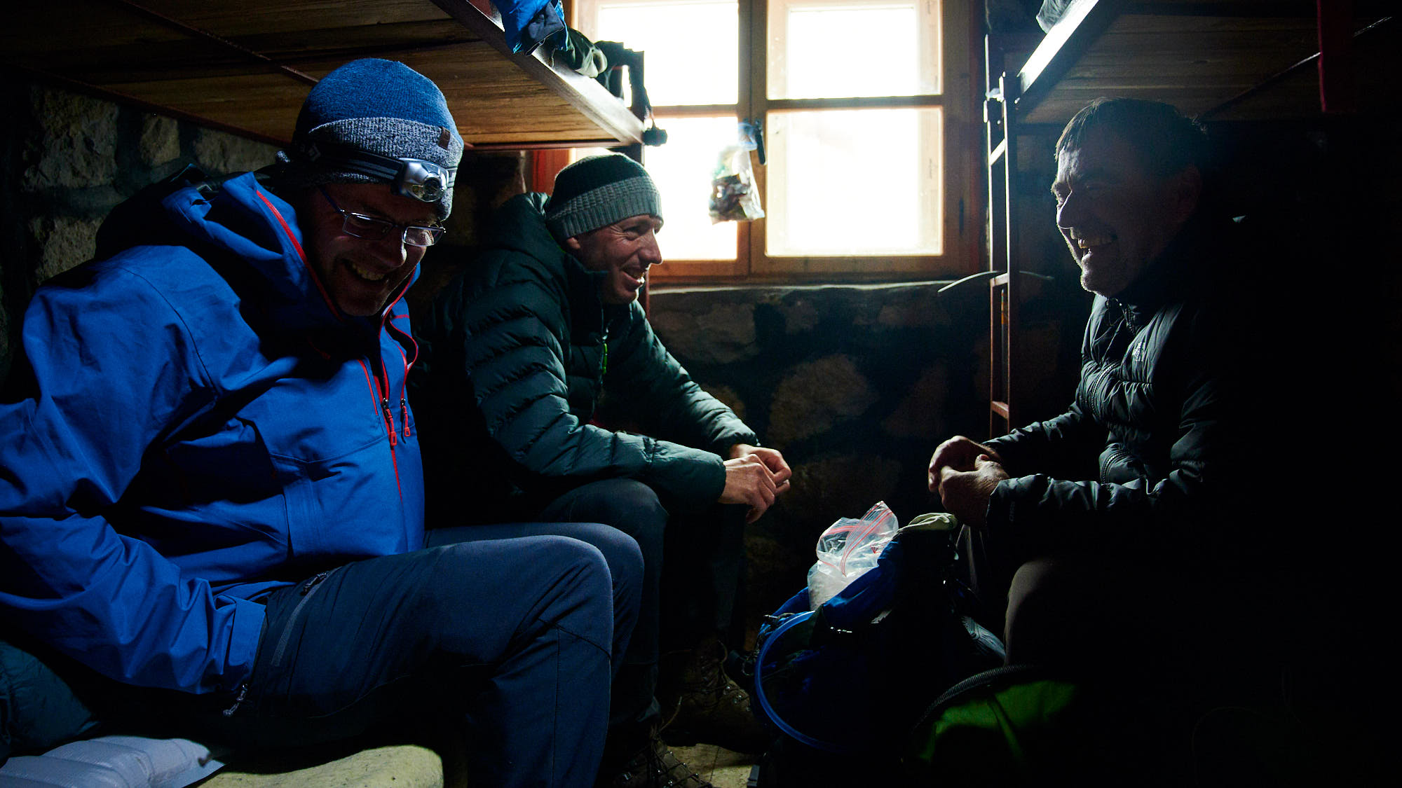Sleeping bunks in Mount Damavand high camp